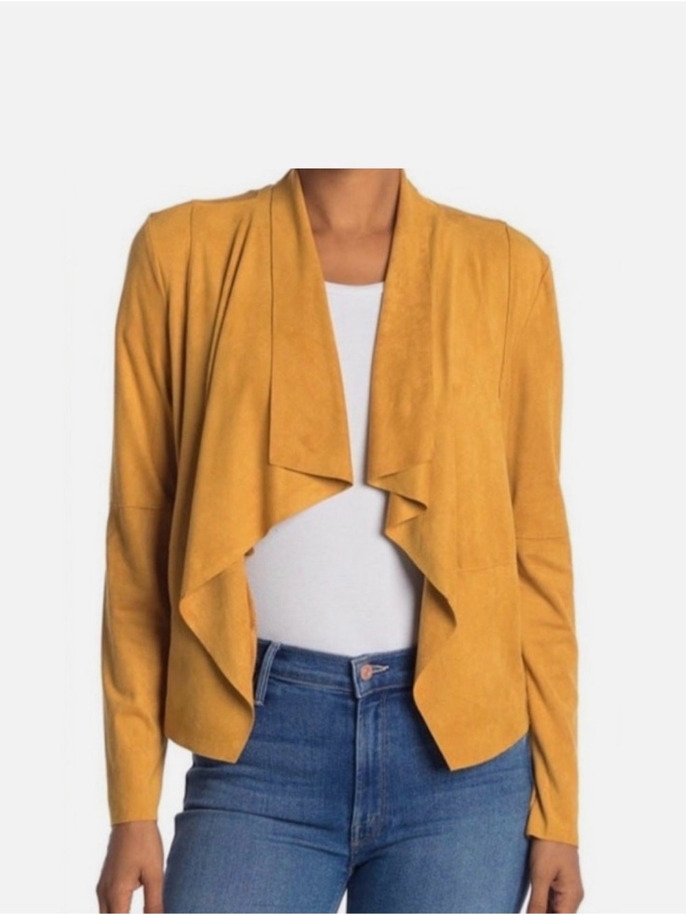 Women's Bagatelle Drape Front Faux Suede Jacket